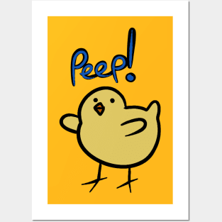 Yellow Chick Peep Posters and Art